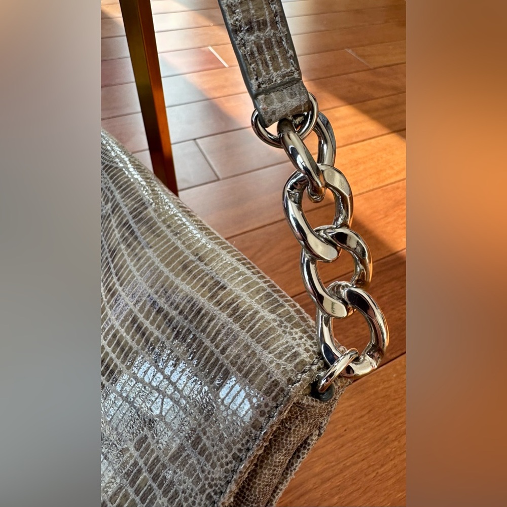 Michael Kors Textured Gray Python Shoulder Bag - image 5